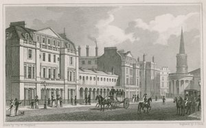 Westzijde van Langham Place, Marylebone, Londen, inclusief All Souls Church door Thomas Hosmer Shepherd
