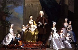 De familie Radcliffe, c.1738-42 door Thomas Hudson