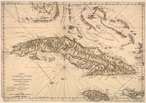 Een kaart van het eiland Cuba, met de Bahama-eilanden, de Golf van Florida en de Bovenwindse Doorvaart - Opgesteld uit Engelse en Spaanse onderzoeken. LOC 73697703