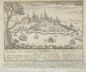 QUEBEC, de hoofdstad van NIEUW-FRANKRIJK, een bisschopszetel en zetel van het Soevereine Hof