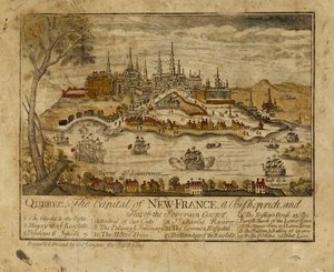 Quebec, de hoofdstad van Nieuw-Frankrijk, een bisschopszetel en zetel van het Soevereine Hof door Thomas Johnston