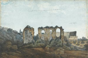 Het Claudische Aquaduct en Colosseum door Thomas Jones