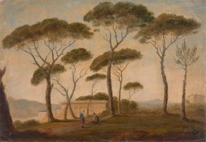 De tuin van de Villa Borghese