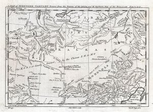 Een kaart van West-Tartarije, gemaakt op basis van de Survey van de Jezuïeten en de kaart van het Russische Rijk van de heer Kyrillow.