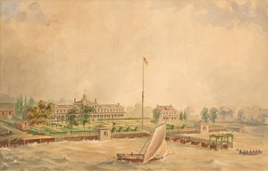 Het lazaret quarantaine, ca. 1860