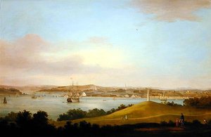 Een Uitzicht op de Tamar Estuarium, Plymouth door Thomas L. Hornbrook