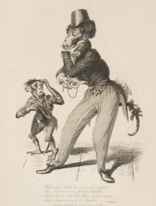 Aap Dandy, uit Monkey-ana, of Mannen in Miniatuur door Thomas Landseer