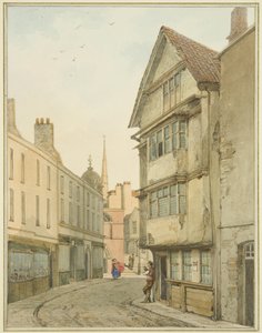 Achterstraat, kijkend naar het noorden richting Baldwinstraat door Thomas Leeson the Elder Rowbotham