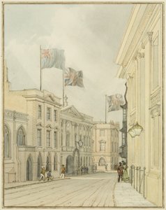 Corn Street vanaf het stadhuis door Thomas Leeson the Elder Rowbotham