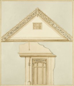 Deur en bargplanken van het huis van Robert Adams door Thomas Leeson the Elder Rowbotham
