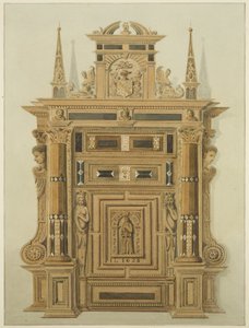 Deur in Langton Mansion, aan de achterkant door Thomas Leeson the Elder Rowbotham