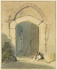 Boerderij ingang door Thomas Leeson the Elder Rowbotham