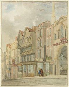 Hoogstraat met de Marktpoort door Thomas Leeson the Elder Rowbotham