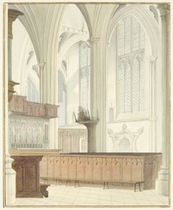 Interieur van de kathedraal van Bristol, nabij het orgel