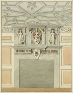 Interieur met schouw van het Sexton
