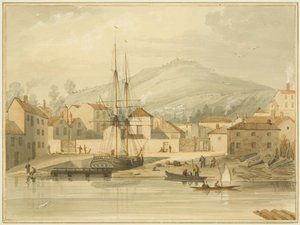 Limekiln Dock, Hotwell Road, met de brik 