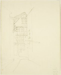 Kijkend naar de Pithay vanaf Wine Street door Thomas Leeson the Elder Rowbotham
