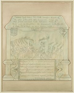 Muurtablet van John Cutte in Burnett Church door Thomas Leeson the Elder Rowbotham