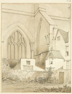 Noordwestelijke hoek van de kathedraal van Bristol