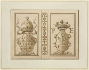 Koninklijke wapenschilden van Baldwinstraat 46 door Thomas Leeson the Elder Rowbotham