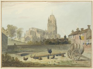 St. Mary Redcliffe kerk vanuit het noordoosten door Thomas Leeson the Elder Rowbotham