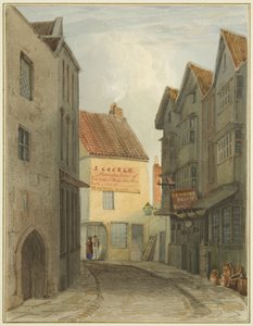 St Nicholas Street vanaf de kruising met Corn Street door Thomas Leeson the Elder Rowbotham