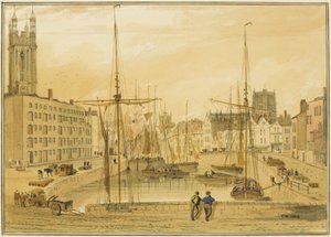 Uitzicht vanaf de Stenen Brug, Hoofd van de Kade (St Giles
