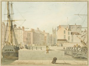 Uitzicht op Prince Street, Bristol door Thomas Leeson the Elder Rowbotham
