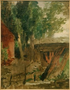 Oude watermolen door Thomas Ludwig Herbst