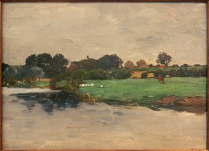 Rivierlandschap bij Hamburg
