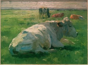 Liggende koe door Thomas Ludwig Herbst