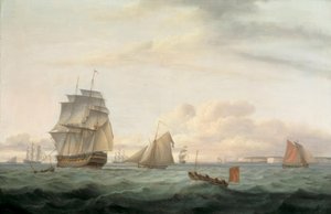 Scheepvaart bij de haven van Ramsgate