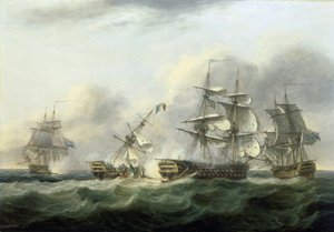 De verovering van het Franse schip 