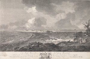 Zuidoostelijk uitzicht op Land-Guard Fort, in Suffolk door Thomas Major