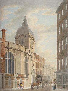 Kerk van St Benet Fink, Threadneedle Street, City of London, 1797 door Thomas Malton II