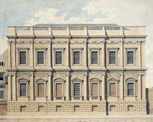 Uitzicht op het Bankethuis in Whitehall, Westminster, ca. 1790