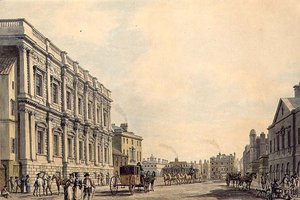 Whitehall met het Birmingham House door Thomas Malton Jnr.
