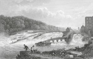 De Coleraine Zalmensprong, Co Londonderry door Thomas Mann (after) Baynes