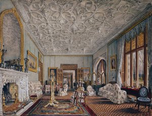 Salon in Gotische Stijl, ca.1850