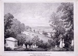 Algemeen uitzicht op Hampstead, Londen, 1822 door Thomas Mann Baynes