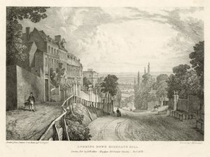 Uitzicht op Highgate Hill, Londen door Thomas Mann Baynes