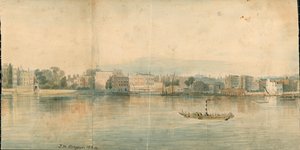 Panorama van de rivier de Theems, noordzijde, in 13 delen