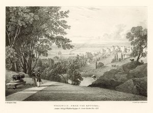 Woolwich vanaf de Rotunda, Londen door Thomas Mann Baynes