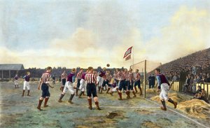 Aston Villa tegen Sunderland, 1893 door Thomas Marie Madawaska Hemy