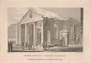Ruïnes van St. Paul Covent Garden door Thomas Medland