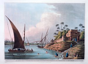 Arabisch Zomerhuis aan het Kanaal van Menouf, Egypte, 1801