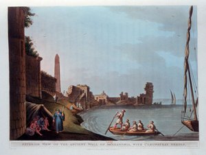Buitenaanzicht van de Oude Muur van Alexandrië, met Cleopatra