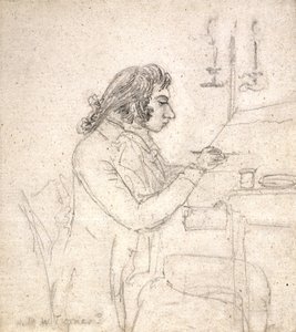 J. M. W. Turner aan een Tafel; Verso: Mevrouw Monro Slapend
