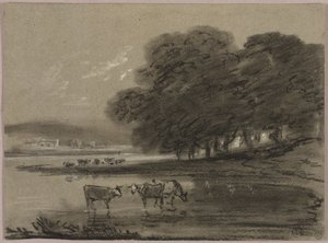 Landschap met koeien