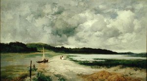 Een voorbijgaande bui op Long Island